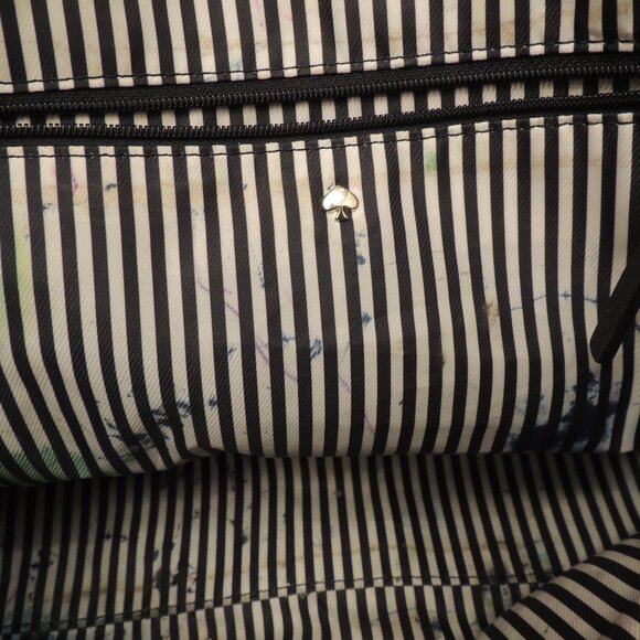 Kate Spade Black Pebbled Leather Satchel Crossbody Bag Gold Hardware - Picture 9 of 10